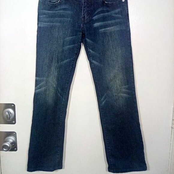 Guess Women's Distressed Straight Leg Jeans Size 29- Blue - Picture 10 of 13